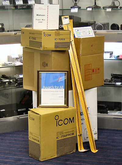 Pile of equipment purchased with Award