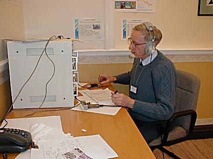 Donald Imber, G0VIS operating Marconi equipment (2)