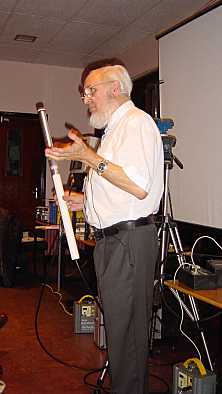 Paul holding a tubular aerial