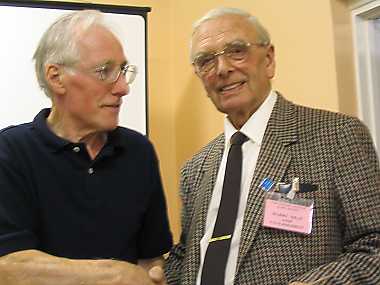 Colin being presented with his certificate