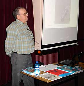 Carl lecturing