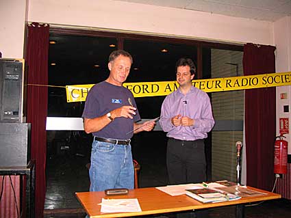 Martyn explaining his Award made using Echolink