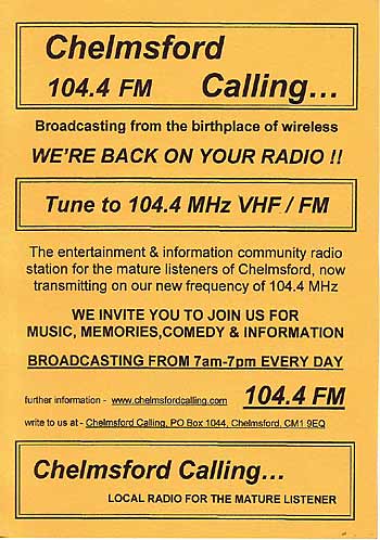 Chelmsford Calling Poster