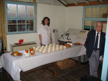 Tea lady awaiting her customers