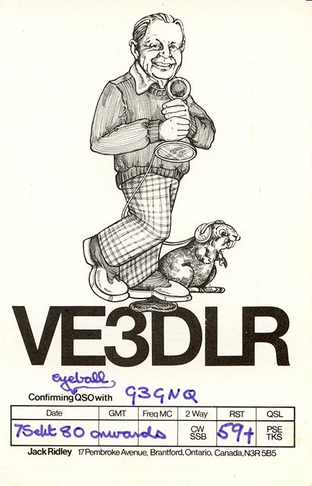 VE3DLR QSL Card from 1958