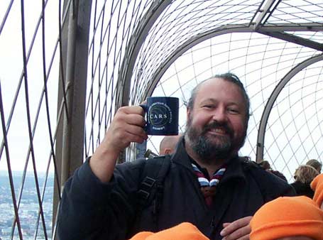 Chris, G0IPU up the Eifel Tower